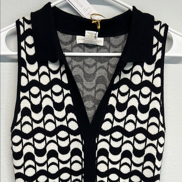 ✨House of Harlow 1960 Black and White Geometric Sheath Dress 👗 - Picture 5 of 13